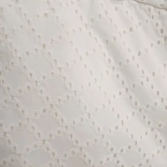 Banana Republic White Eyelet Chino Shorts Size 6 - Picture 4 of 10